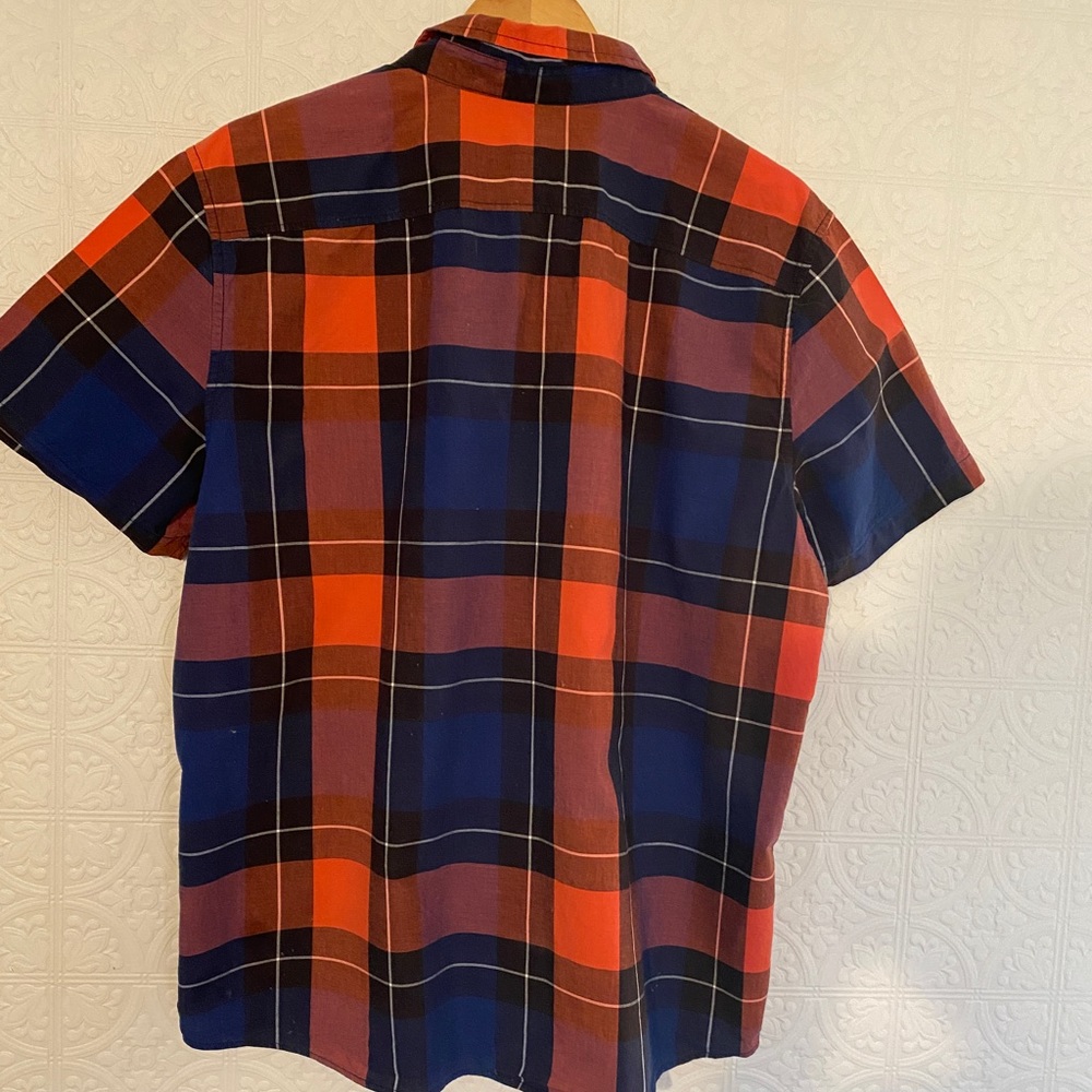 American Eagle | Short Sleeve Plaid Button Down Shirt Slim fit XXL - Picture 2 of 3